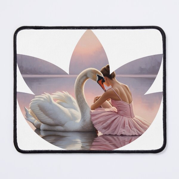 Item preview, The Swan's Embrace: Ballerina and Graceful Swan at Sunset designed and sold by InfinitePawBond.