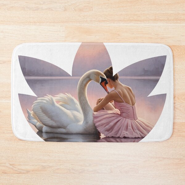 Item preview, The Swan's Embrace: Ballerina and Graceful Swan at Sunset designed and sold by InfinitePawBond.
