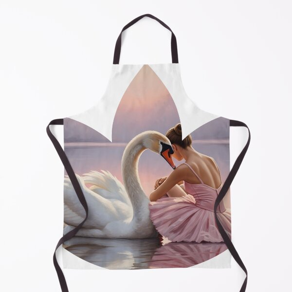 Item preview, The Swan's Embrace: Ballerina and Graceful Swan at Sunset designed and sold by InfinitePawBond.