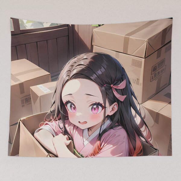Item preview, Nezuko Kamado Demon Slayer Cozy Box Hideout designed and sold by 108Recordings.