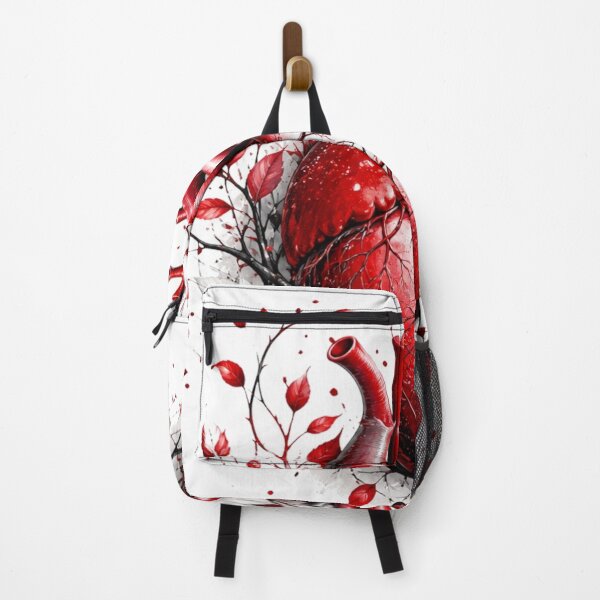 Item preview, Anatomical Heart Floral Red Art designed and sold by InkNovaLab.