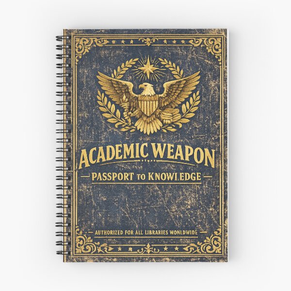 Item preview, Academic Weapon Passport to Knowledge – Funny Vintage Official Student Art | Library Lover Gift designed and sold by irfanshikh.