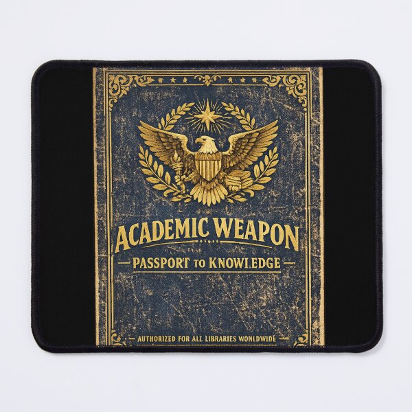 Item preview, Academic Weapon Passport to Knowledge – Funny Vintage Official Student Art | Library Lover Gift designed and sold by irfanshikh.