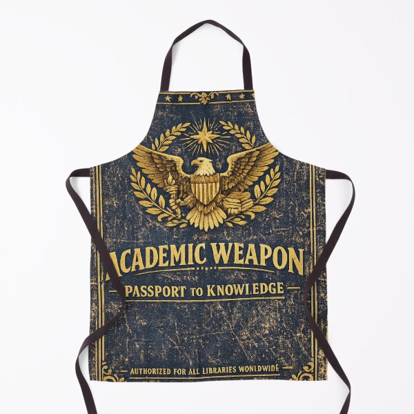 Item preview, Academic Weapon Passport to Knowledge – Funny Vintage Official Student Art | Library Lover Gift designed and sold by irfanshikh.