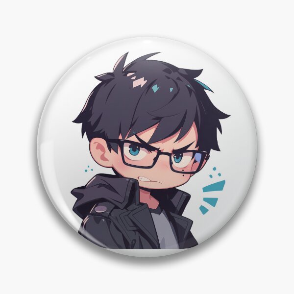 Item preview, Yukio Okumura Blue Exorcist Chibi Angry Glasses designed and sold by 108Recordings.
