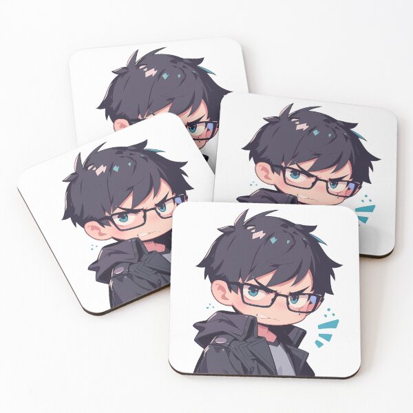 Item preview, Yukio Okumura Blue Exorcist Chibi Angry Glasses designed and sold by 108Recordings.