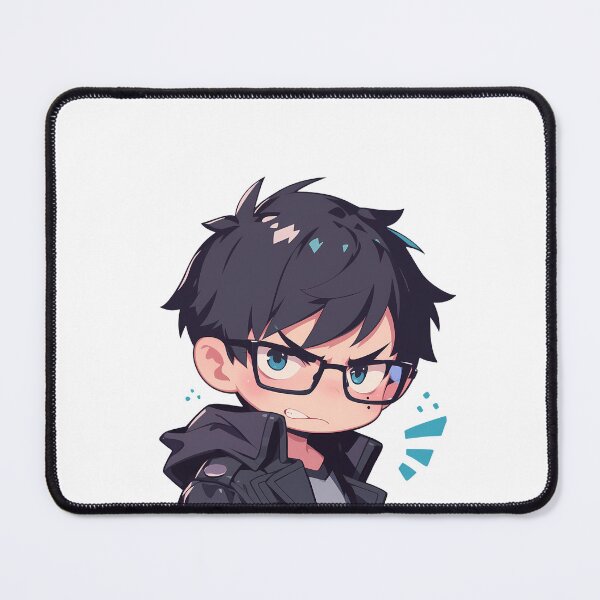 Item preview, Yukio Okumura Blue Exorcist Chibi Angry Glasses designed and sold by 108Recordings.