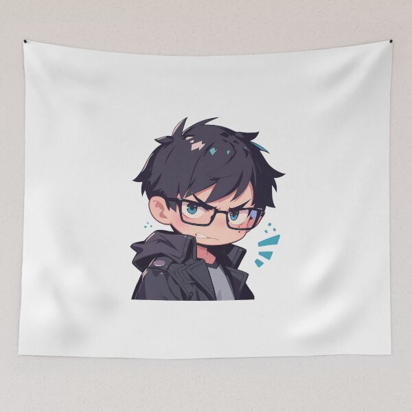 Item preview, Yukio Okumura Blue Exorcist Chibi Angry Glasses designed and sold by 108Recordings.