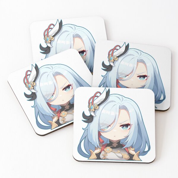 Item preview, Shenhe Genshin Impact Chibi Kawaii Angry Pout Chill Mode designed and sold by 108Recordings.