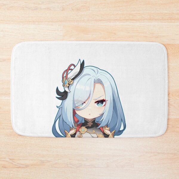 Item preview, Shenhe Genshin Impact Chibi Kawaii Angry Pout Chill Mode designed and sold by 108Recordings.
