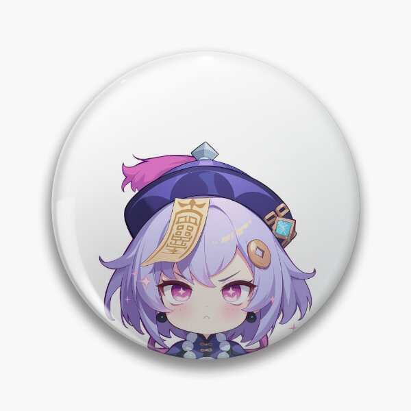Item preview, Qiqi Genshin Impact Chibi Kawaii Angry Pout Tiny Fury designed and sold by 108Recordings.