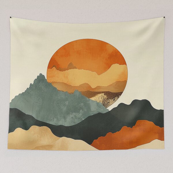 Item preview, Colorful Sunset Over Mountain Landscape Digital Art Design designed and sold by DEC02.