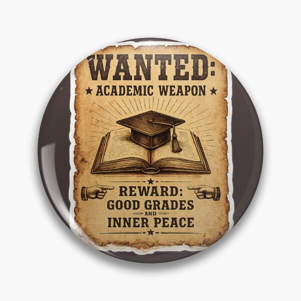Item preview, Wanted Academic Weapon – Funny Wild West Vintage Poster Art | Outlaw Student Gift designed and sold by irfanshikh.