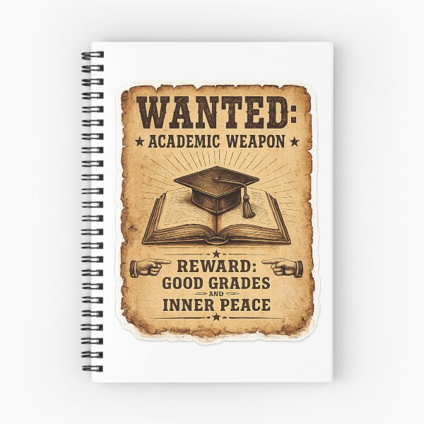 Item preview, Wanted Academic Weapon – Funny Wild West Vintage Poster Art | Outlaw Student Gift designed and sold by irfanshikh.