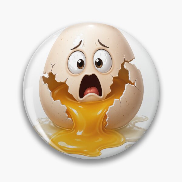 Item preview, Cracked Egg Shocked Face Yolk Spill designed and sold by jgvisualarts.