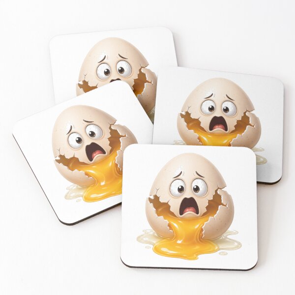 Item preview, Cracked Egg Shocked Face Yolk Spill designed and sold by jgvisualarts.
