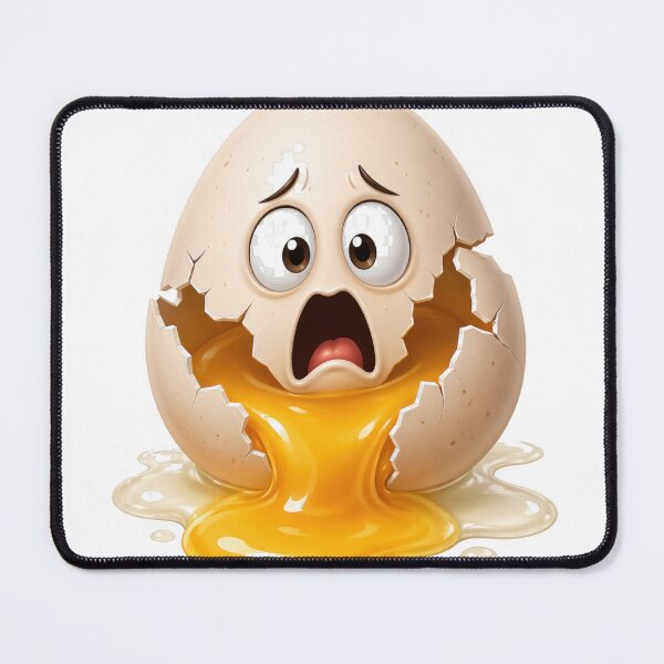Item preview, Cracked Egg Shocked Face Yolk Spill designed and sold by jgvisualarts.