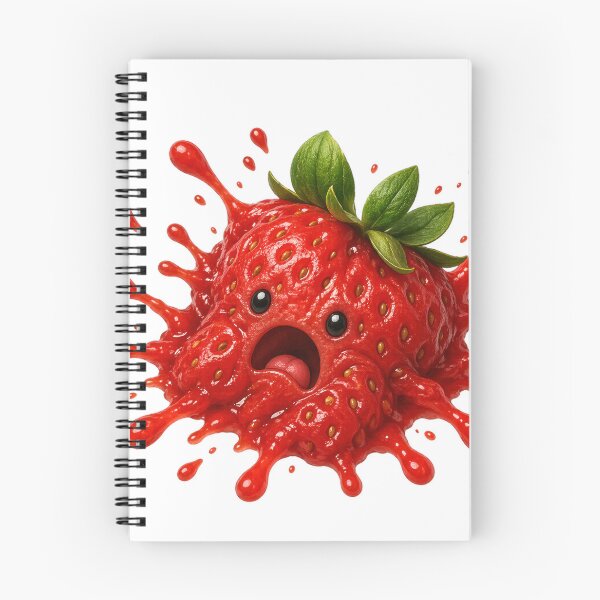 Item preview, Shocked Strawberry Splat Cute Kawaii Character designed and sold by jgvisualarts.