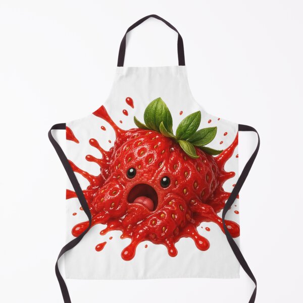 Item preview, Shocked Strawberry Splat Cute Kawaii Character designed and sold by jgvisualarts.