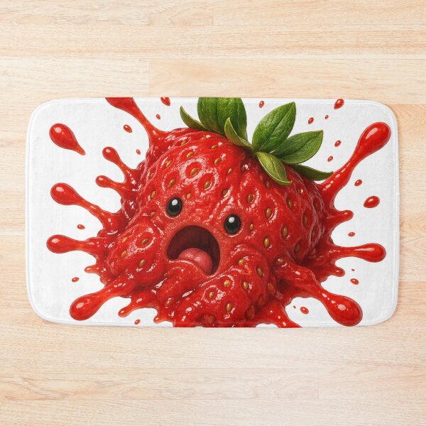 Item preview, Shocked Strawberry Splat Cute Kawaii Character designed and sold by jgvisualarts.