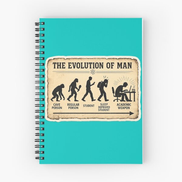Item preview, Evolution of the Academic Weapon – Funny Science Student Art | Darwin Student Humor Gift designed and sold by irfanshikh.