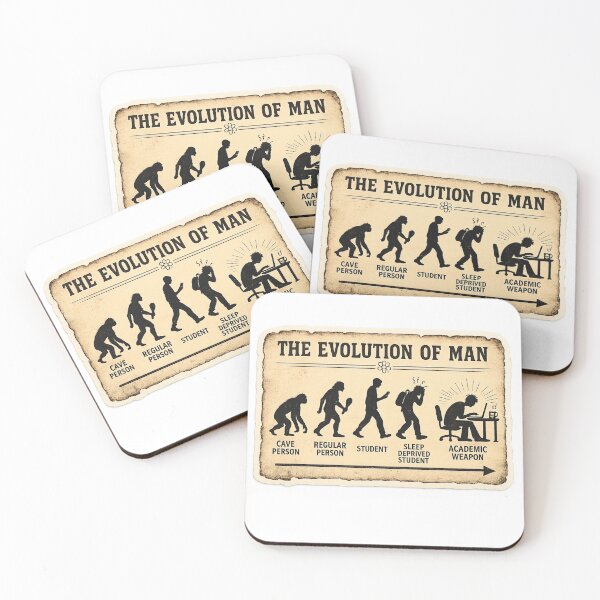 Item preview, Evolution of the Academic Weapon – Funny Science Student Art | Darwin Student Humor Gift designed and sold by irfanshikh.