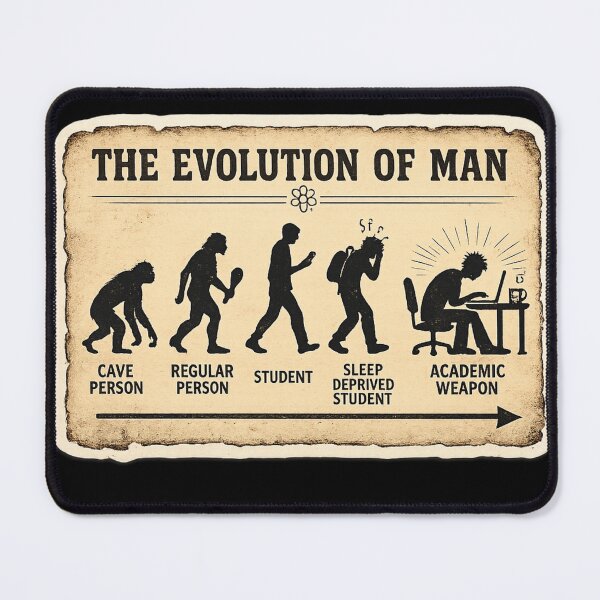 Item preview, Evolution of the Academic Weapon – Funny Science Student Art | Darwin Student Humor Gift designed and sold by irfanshikh.