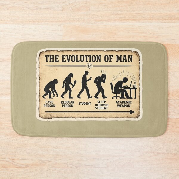 Item preview, Evolution of the Academic Weapon – Funny Science Student Art | Darwin Student Humor Gift designed and sold by irfanshikh.