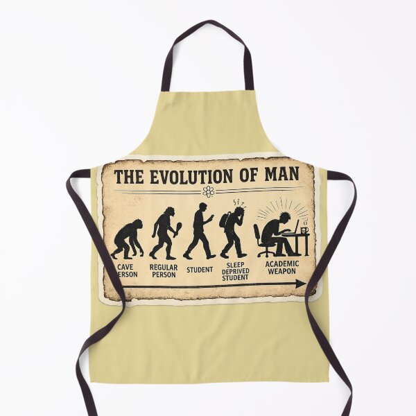 Item preview, Evolution of the Academic Weapon – Funny Science Student Art | Darwin Student Humor Gift designed and sold by irfanshikh.