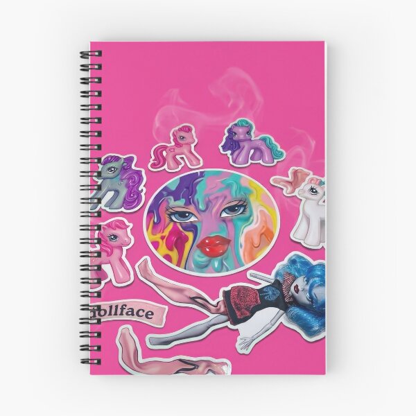 Item preview, "Dollface" Surreal Pink Collage Art & Stickers designed and sold by y2kponyclub.