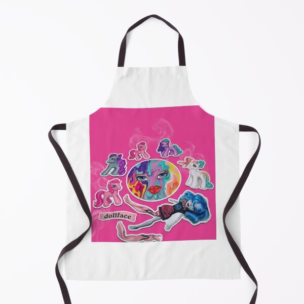 Item preview, "Dollface" Surreal Pink Collage Art & Stickers designed and sold by y2kponyclub.