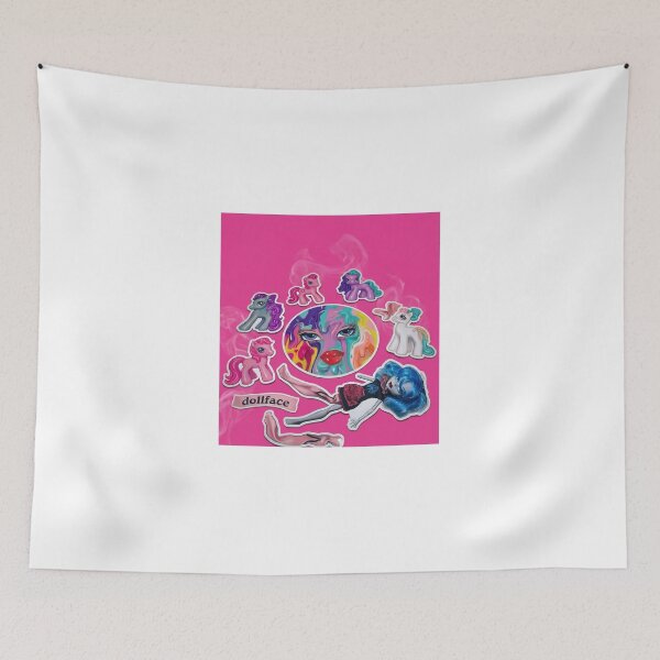 Item preview, "Dollface" Surreal Pink Collage Art & Stickers designed and sold by y2kponyclub.