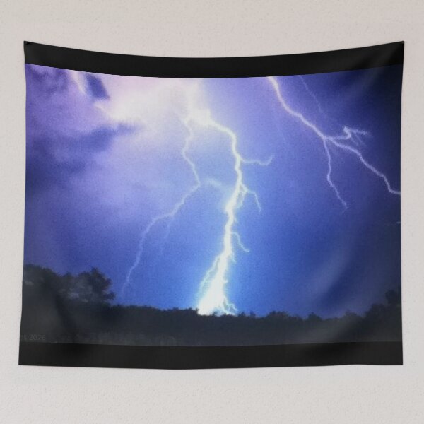 Item preview, Dramatic Lightning Over Forest designed and sold by CreationLens.