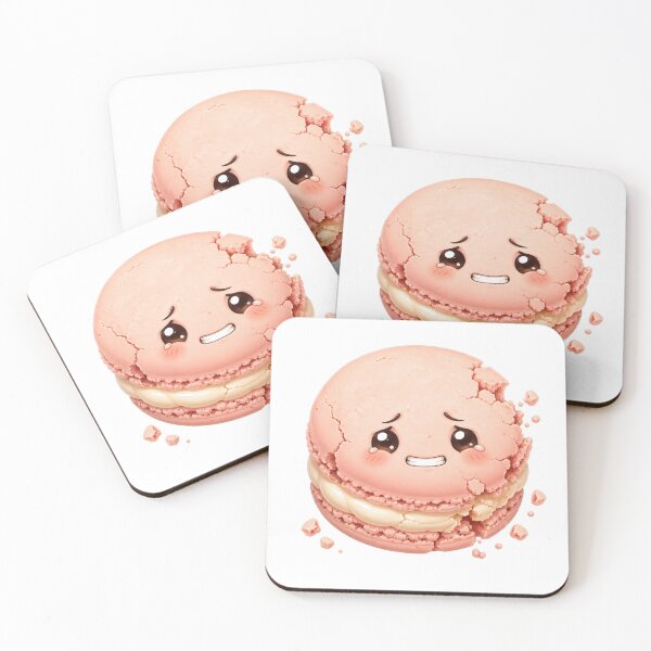 Item preview, Sad Crumbling Kawaii Macaron designed and sold by jgvisualarts.