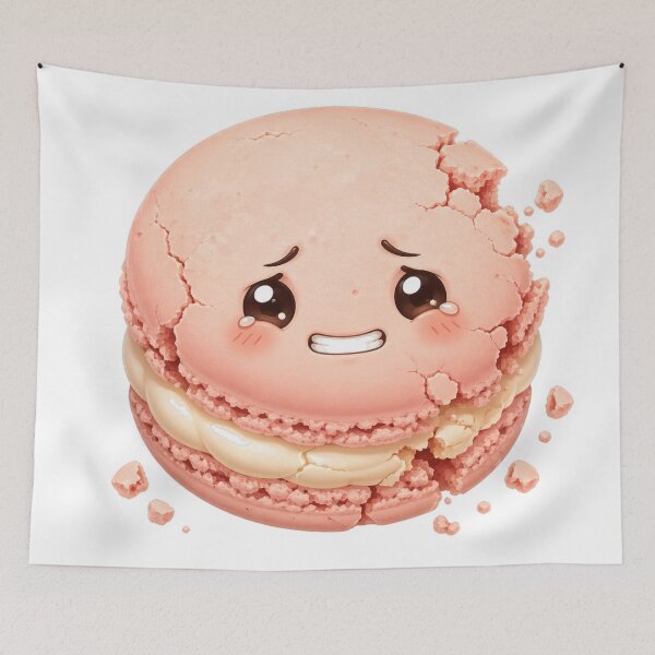 Item preview, Sad Crumbling Kawaii Macaron designed and sold by jgvisualarts.