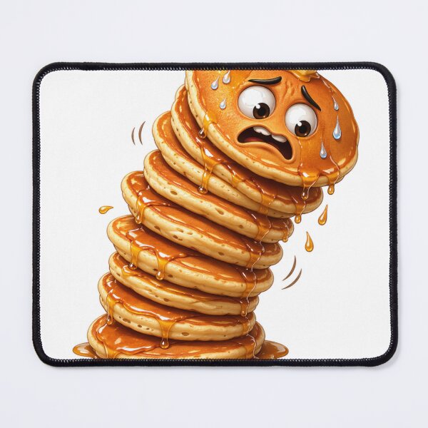 Item preview, Wobbly Pancake Stack Funny Cartoon designed and sold by jgvisualarts.
