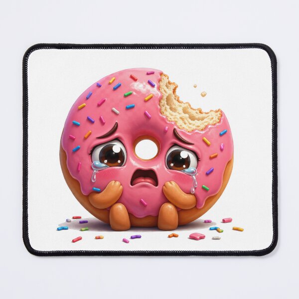 Item preview, Sad Crying Pink Donut with Sprinkles designed and sold by jgvisualarts.