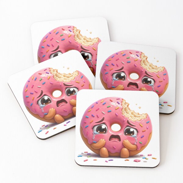 Item preview, Sad Crying Pink Donut with Sprinkles designed and sold by jgvisualarts.