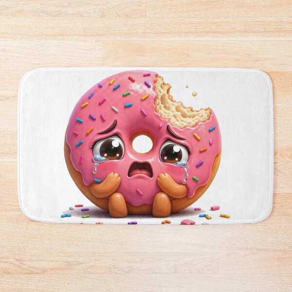 Item preview, Sad Crying Pink Donut with Sprinkles designed and sold by jgvisualarts.