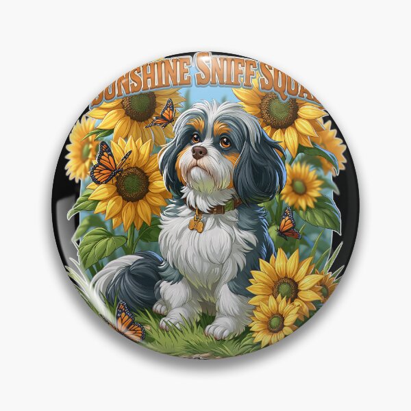 Item preview, Sunshine Sniff Squad Dog And Sunflowers designed and sold by Marcikart.