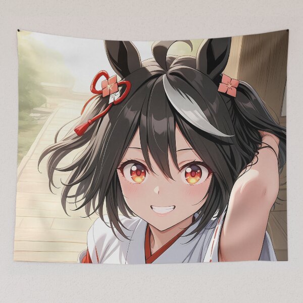 Item preview, Kitasan Black Uma Musume Shrine Maiden Cheerful Glow designed and sold by SuperTeamCanada.