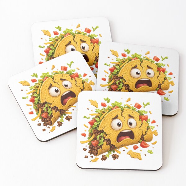 Item preview, Scared Taco Falling Apart Cartoon designed and sold by jgvisualarts.