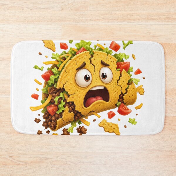Item preview, Scared Taco Falling Apart Cartoon designed and sold by jgvisualarts.