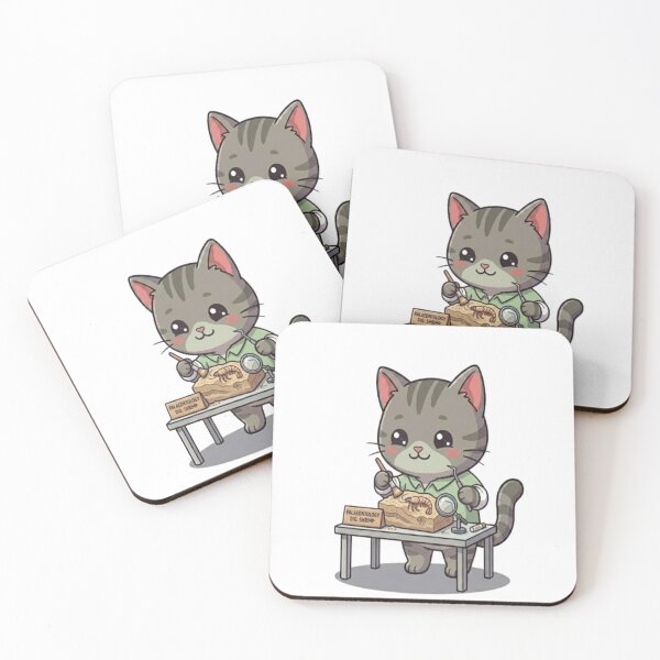 Item preview, Cute Grey Cat Paleontologist Scientist designed and sold by Ella_Sketch.