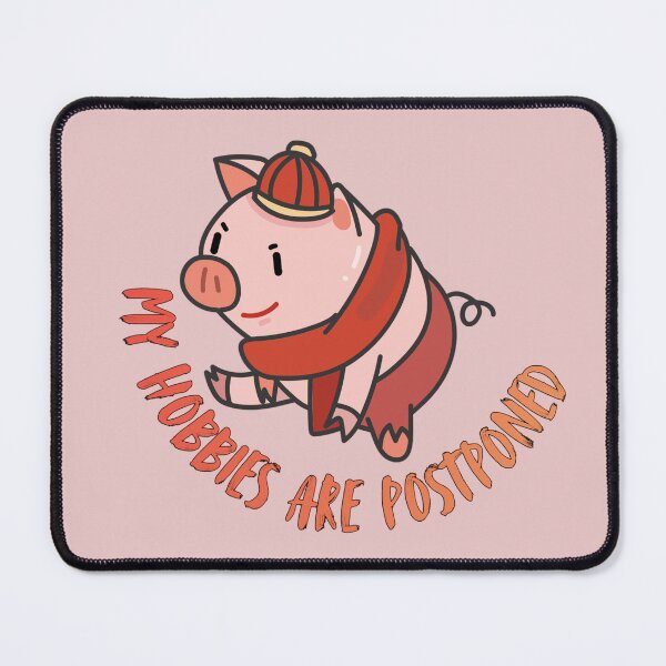 Item preview, My Hobbies Are Postponed |Funny Burnout Pig Cute Humour T-Shirt designed and sold by Yesss-Mau.
