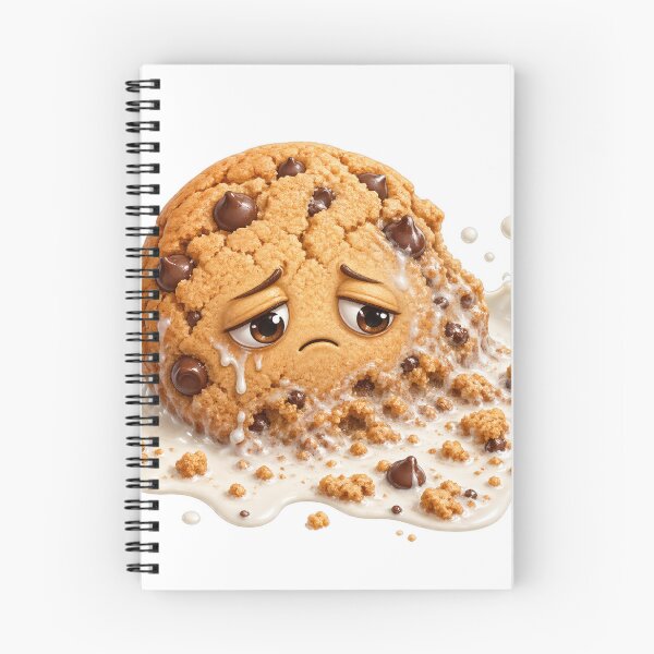 Item preview, Sad Chocolate Chip Cookie Splashing in Milk designed and sold by jgvisualarts.