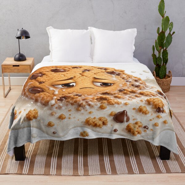 Item preview, Sad Chocolate Chip Cookie Splashing in Milk designed and sold by jgvisualarts.