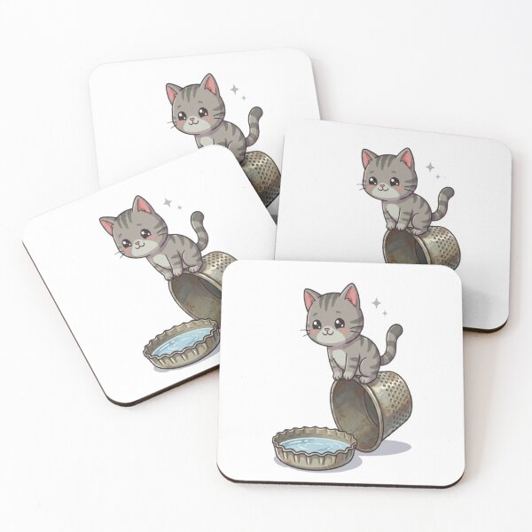 Item preview, Cute Grey Cat Tiny Thimble designed and sold by Ella_Sketch.
