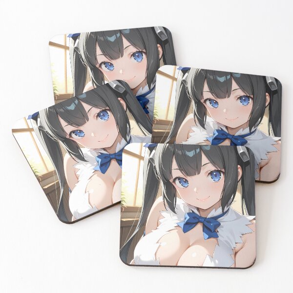 Item preview, Hestia DanMachi Blue Bow Window Waifu designed and sold by SuperTeamCanada.