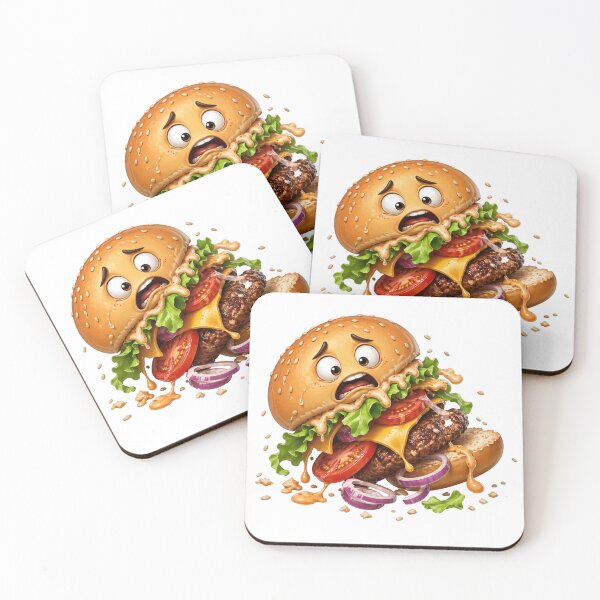 Item preview, Scared Burger Cartoon Character designed and sold by jgvisualarts.